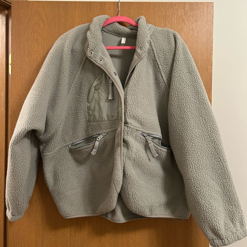 Freepeople Hit the Slopes Sage Jacket Green